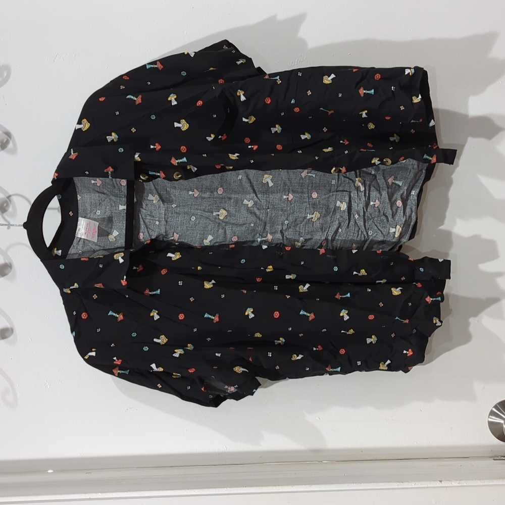 Black Mushroom Button Down